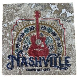 Nashville Grand Ole Opry Guitar Stone Trivet Coaster
